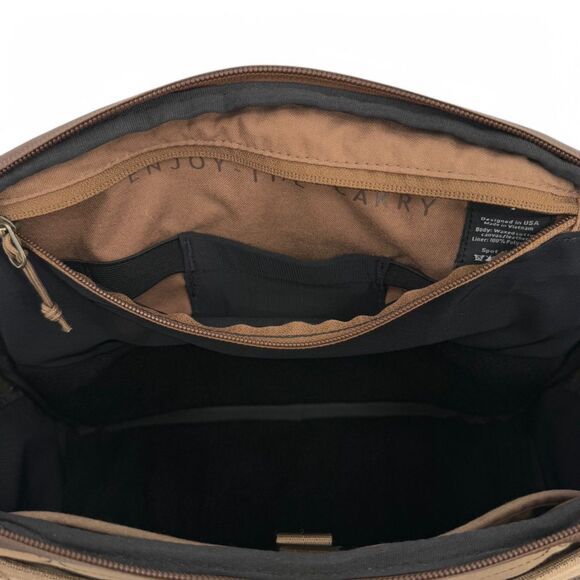 Clever Supply Co 6L Camera Sling Waxed Canvas Leather Bag Tan - Picture 12 of 16